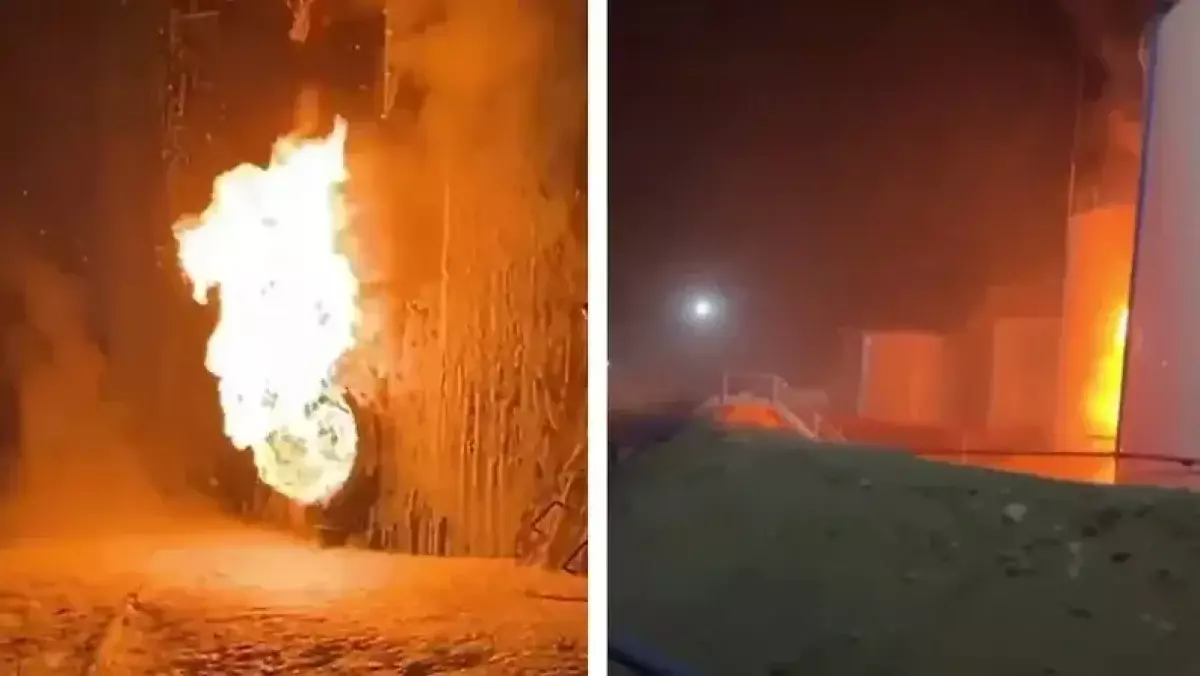 Түркістанда мұнай базасында алапат өрт болды (ВИДЕО)