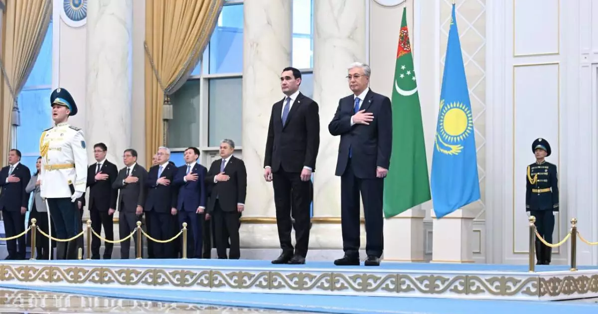  Ақордада Түрікменстан президенті Сердар Бердімұхамедовті қарсы алу рәсімі өтті 