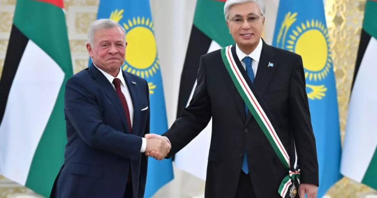  ІІ Абдалла Тоқаевты Иорданияның «Әл-Нахда» жоғары орденімен марапаттады 