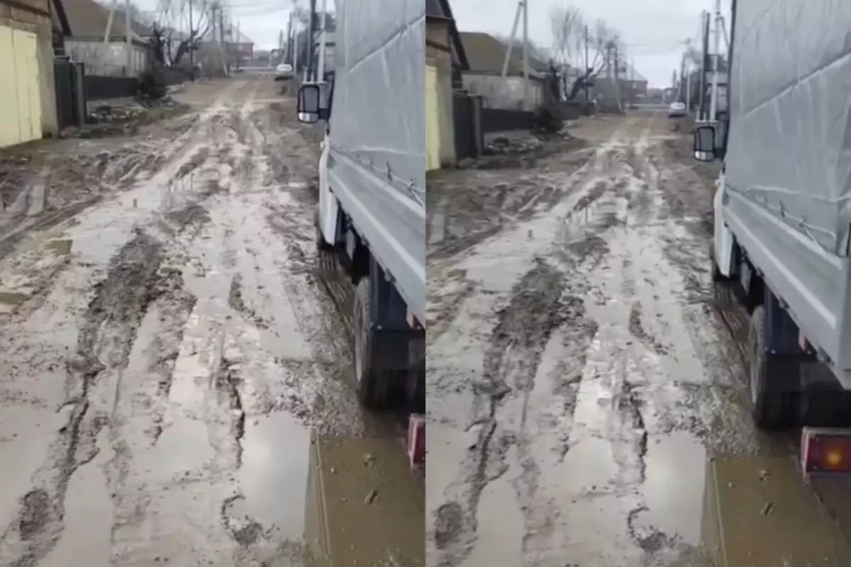 Көкшетау көшесі батпаққа айналды: тұрғындар сапасыз жұмыстардан кейін шұғыл шара талап етеді