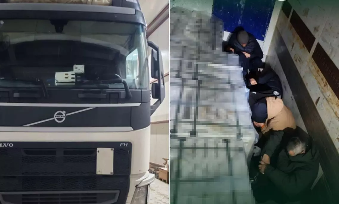 Группа иностранцев пряталась в фуре со стройматериалами на КПП «Жайсан»