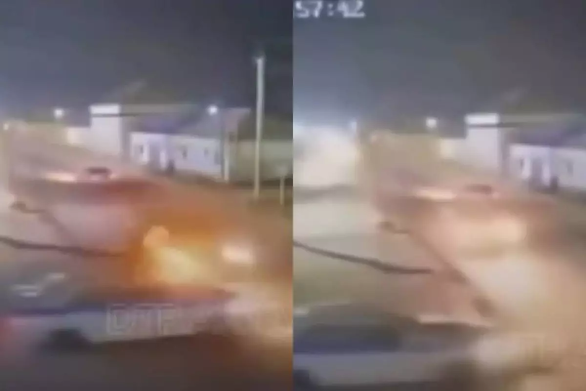 Бейнеуде 17 жастағы бала рөлге отырып, полиция көлігін соғып кетті