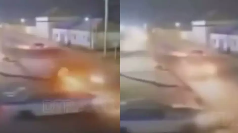 Бейнеуде 17 жастағы бала рөлге отырып, полиция көлігін соғып кетті