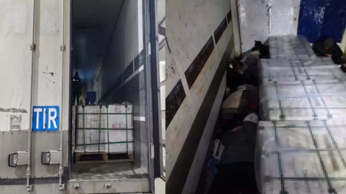 «Жүк көлігіне жасырынып өткен» - Шекараны заңсыз кеспек болған мигранттардың құйтырқы әрекеті белгілі болды (ФОТО)