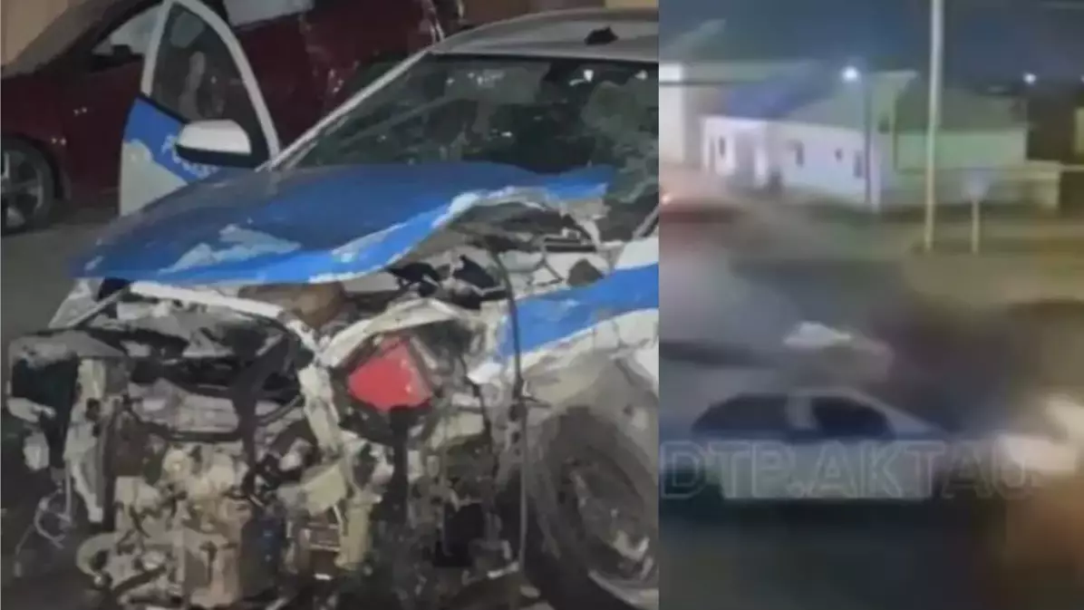 “17 жасар жүргізуші полиция көлігімен соғысқан” - Бейнеудегі адам шошырлық апат туралы сұмдық ақпарат шықты (ВИДЕО)