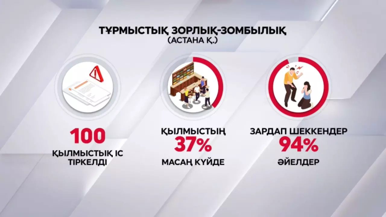 Биыл елордада 100-ден аса зорлық-зомбылық фактісі тіркелді