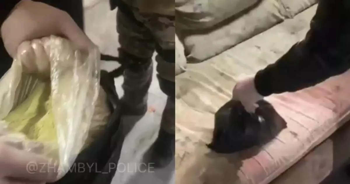  Шуда аса ірі көлемде гашиш сақтаған ер адам ұсталды 