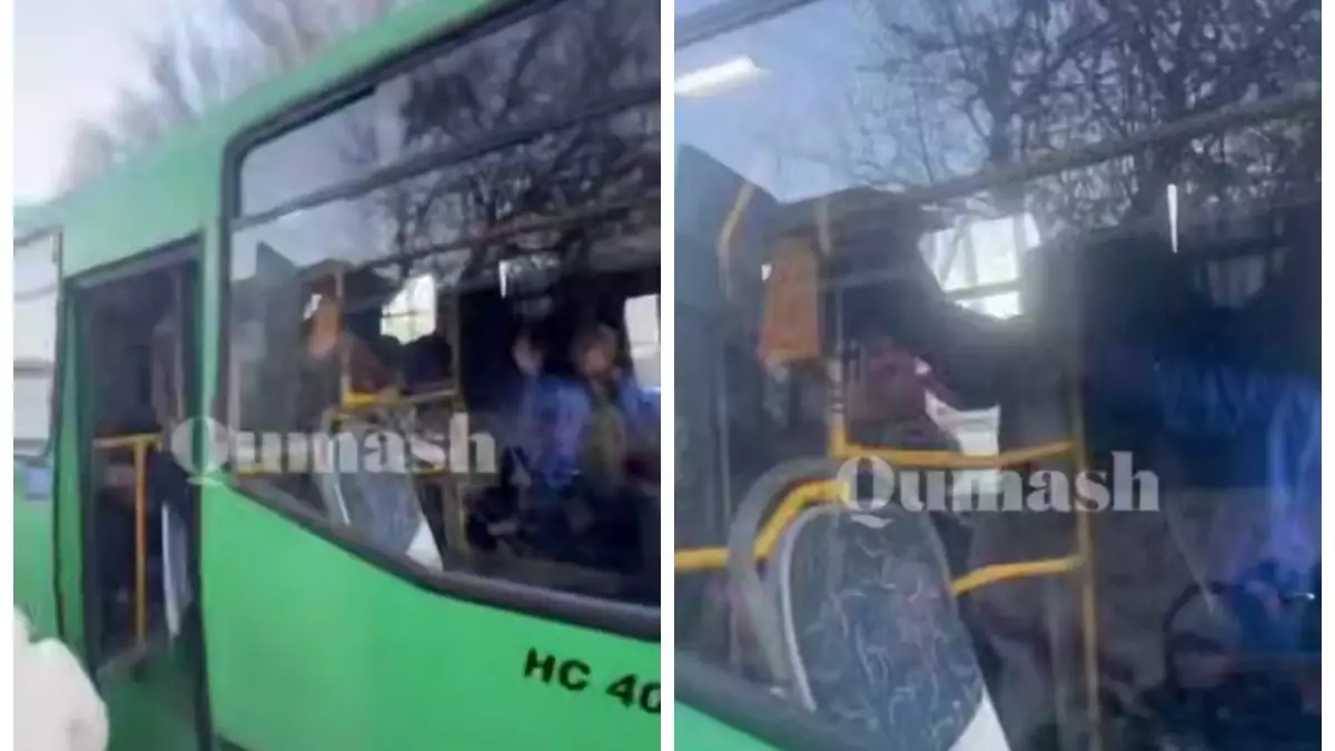 Алматыда жолаушы көлік жүргізіп жатқан автобус жүргізушісіне шабуыл жасаған 