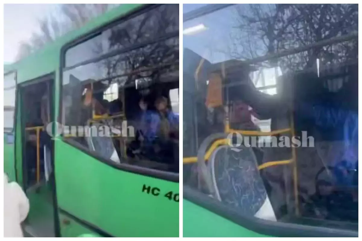 Алматыда жолаушы автобус жүргізушісініе шабуыл жасады