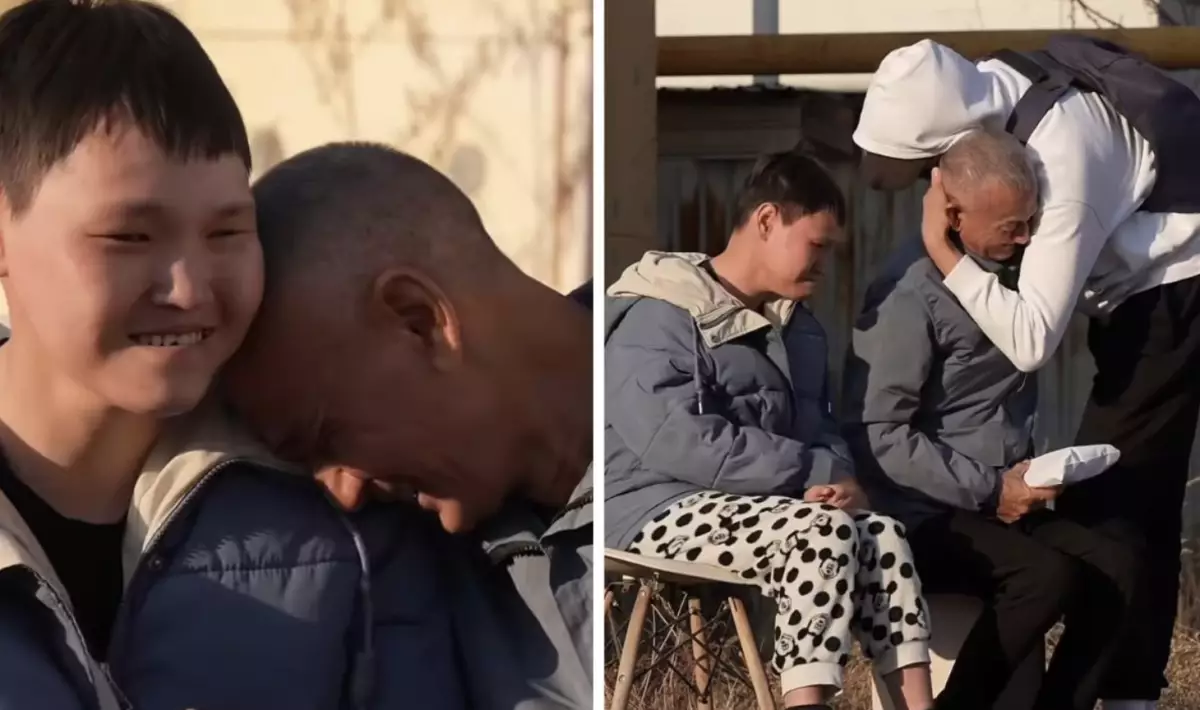 «Ешбір ер әйелінің артында қалмасын»: Маскадағы жігіт ауыратын қызы бар жалғызбасты әкеге үй сыйлады (ВИДЕО)