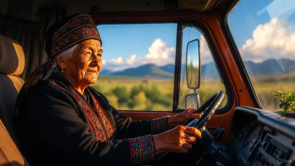 Железная леди трассы: 88-летняя апашка покоряет Казнет за рулем КамАЗа