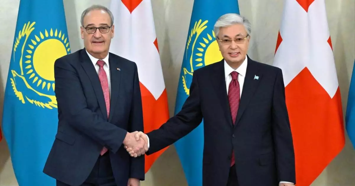  Мемлекет басшысы Швейцария вице-президенті Ги Пармеланмен келіссөз жүргізді 