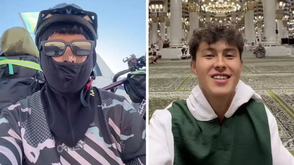 Шымкенттік 18 жастағы жігіт Медина қаласына велосипедпен жетті (ВИДЕО)