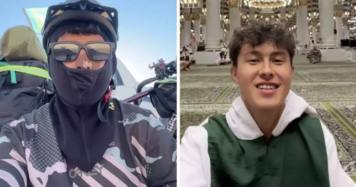  Шымкенттік 18 жастағы жігіт Медина қаласына велосипедпен жетті 