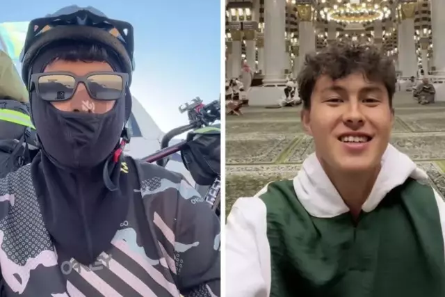 Шымкенттік жігіт Медина қаласына велосипедпен жетті