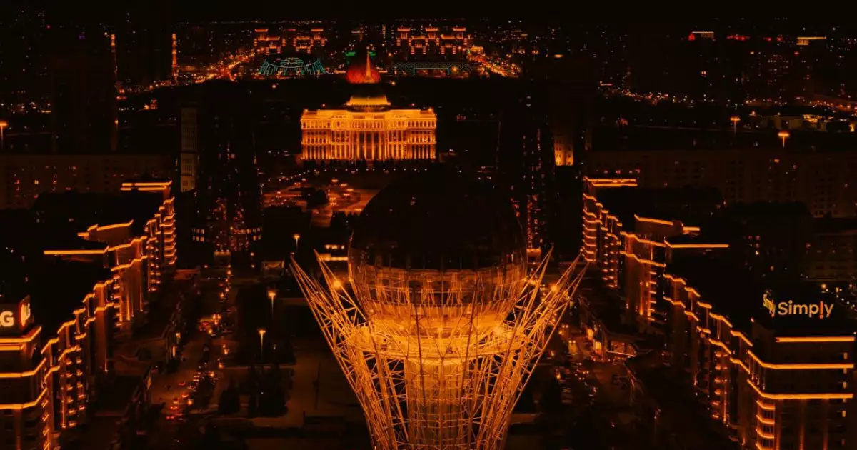   Астанада жаһандық акция аясында бірқатар нысанға қызғылт-сары түсті жарық жағылды   