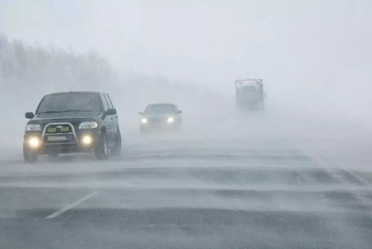 В Акмолинской области временно снизили скоростной режим из-за непогоды