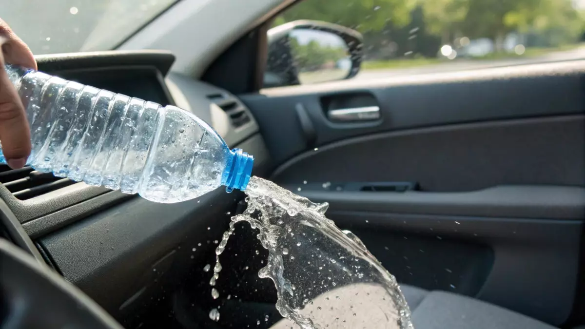 Бутылка обычной воды стоила владельцу Hyundai ремонта в 12 тысяч долларов