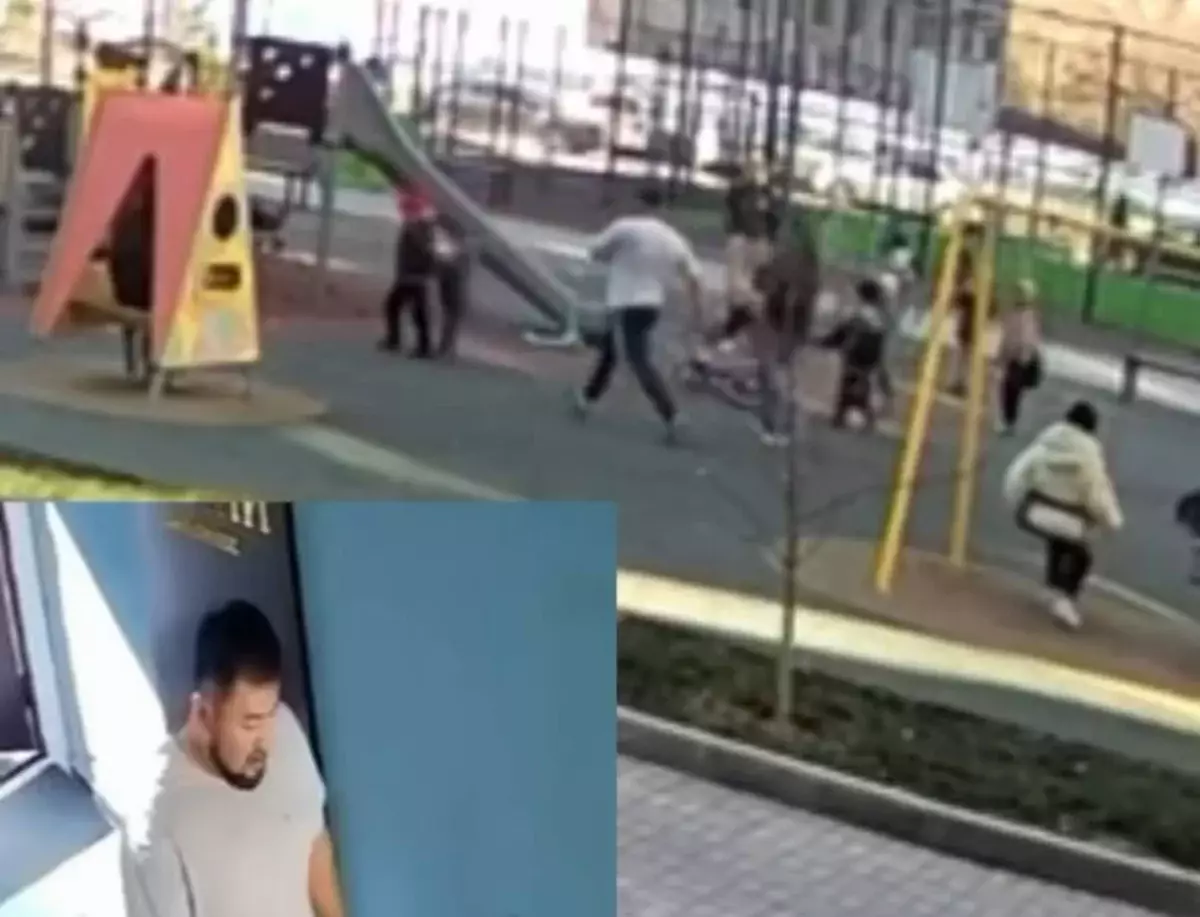 В Алматы мужчина пнул ребенка на детской площадке