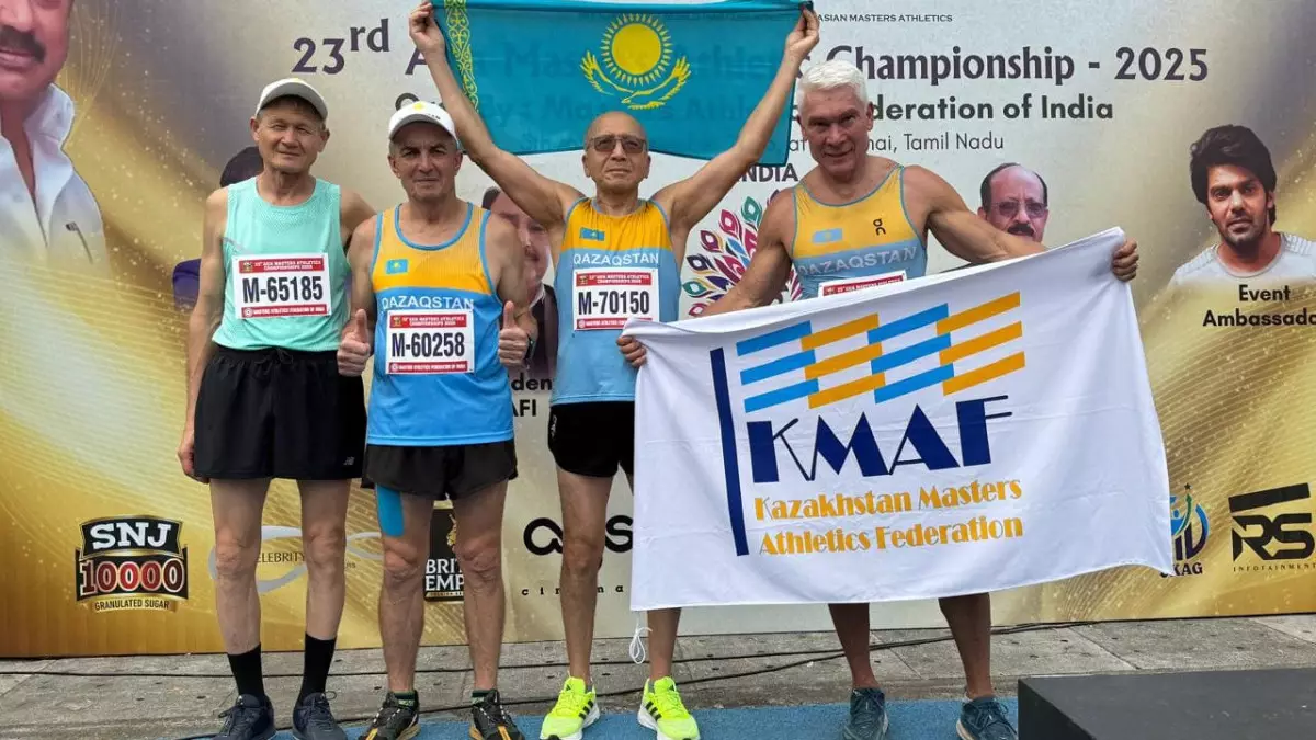 71-летний казахстанец привёз пять медалей с чемпионата Азии по лёгкой атлетике