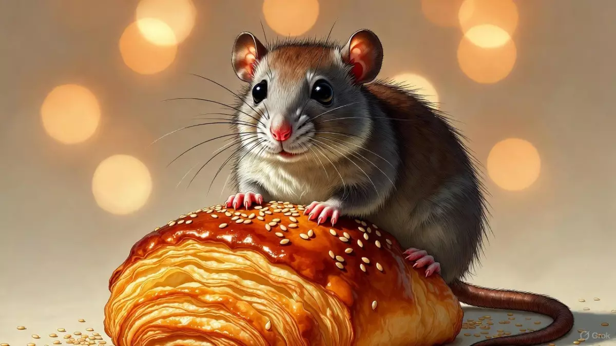 Крыса верхом на самсе попала на видео в киоске в Алматы