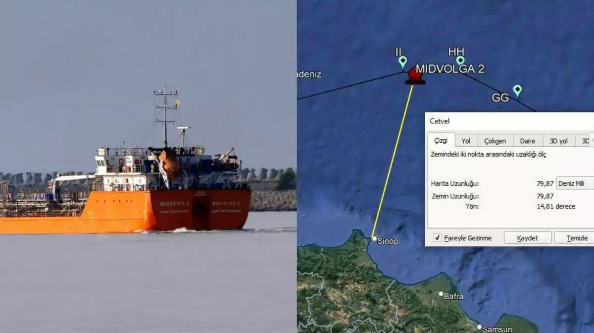 Российский танкер MIDVOLGA 2 атаковали у берегов Турции