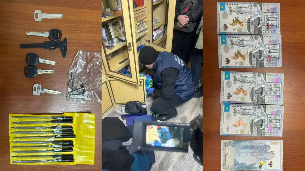 Пәтерден алтын мен ақша ұрлаған күдікті ұсталды