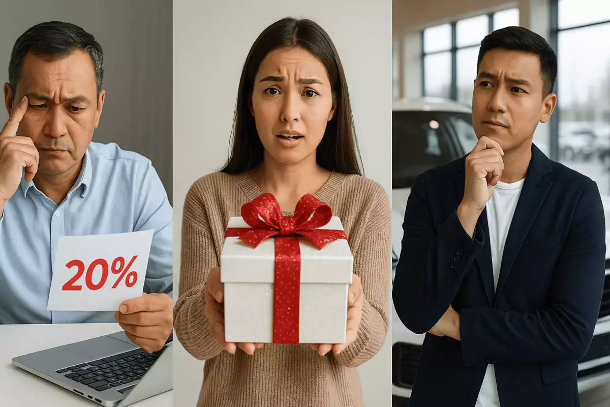 Что стоит за 20% от Kaspi, обман с подарками, пенсионка на автолизинг - дайджест