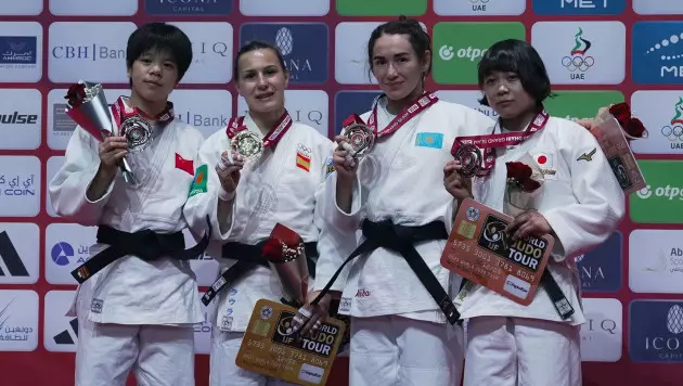 Медаль Абужакыновой и возвращение Кыргызбаева. Как Казахстан выступил на Grand Slam в ОАЭ