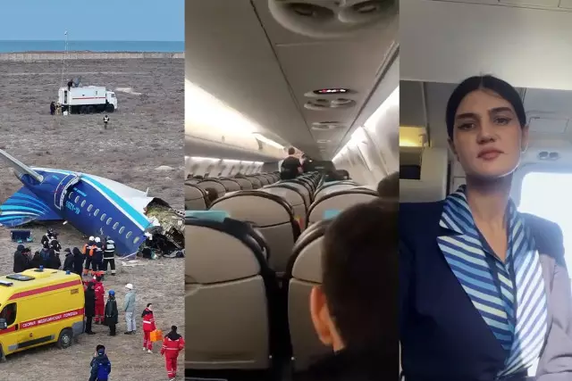 "Сөйлеп тұрған — бортсерік Хёкума Әлиева": Ақтаудағы ұшақ апатына дейін түсірілген жаңа кадрлар жарияланды