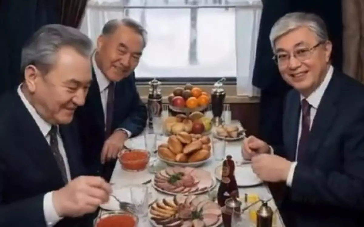 Назарбаев, Тоқаев, Қонаевтың бірге отырған видеосы тарады