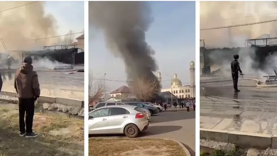 Алматыда дүкен мен тұрмыстық ғимарат өртенді, 5 адам зардап шекті