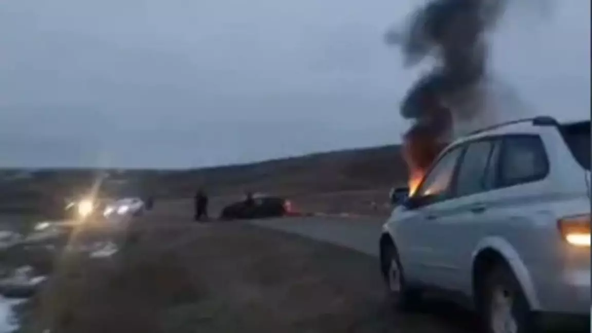 Қарағандыда ақша тиеген көлік өртеніп, жүргізуші көз жұмды