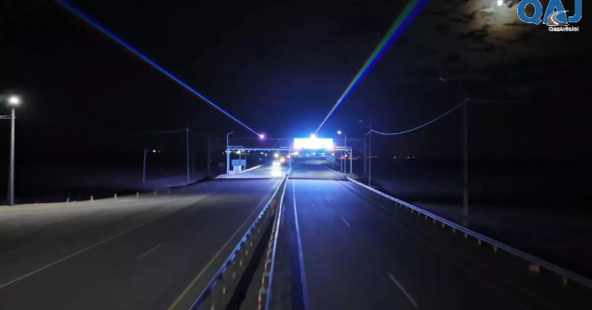  Қарағанды – Балқаш автожолында 14 кешенді лазерлік жарық орнатылды 