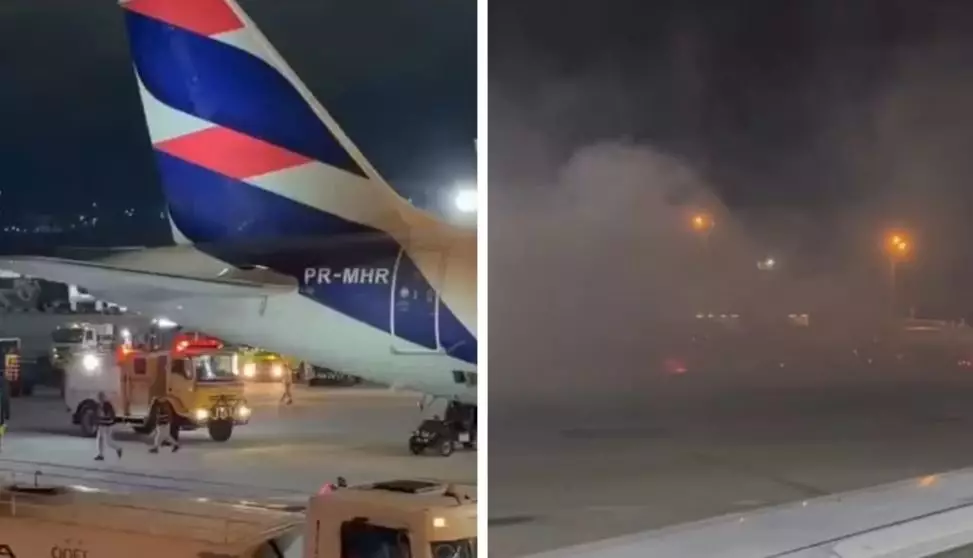 Бразилия әуежайында жолаушылар ұшағы өртенді