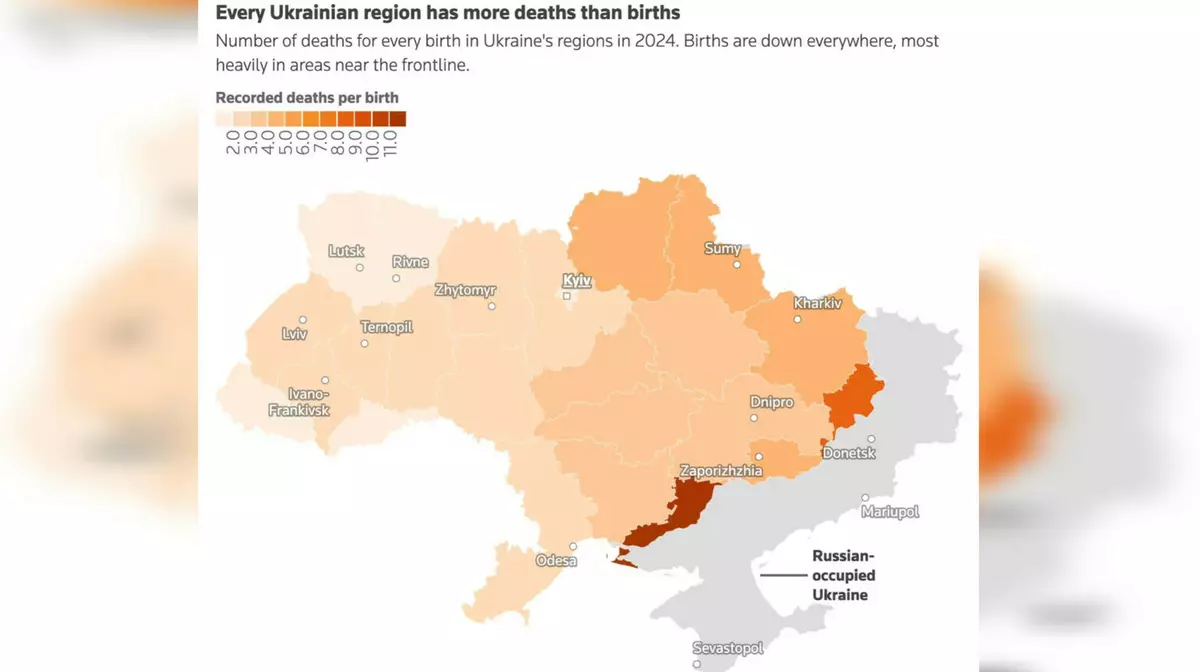 Население Украины сократилось с 42 до 36 миллионов человек
