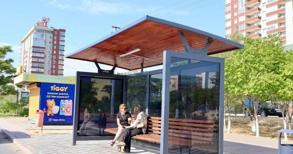  Ақтауда 100 аялдама салынды 