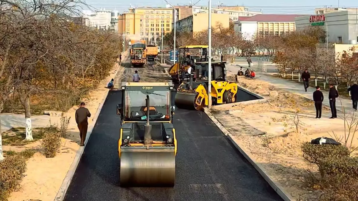 Ақтаудың көшелеріне 19 мың шаршы метр асфальт төселді