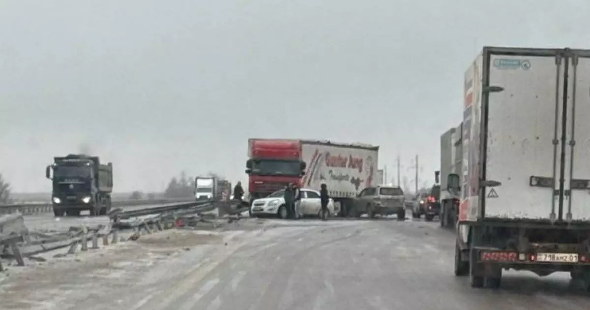  Ақмола облысында көктайғақтан бірнеше автокөлік соқтығысты 