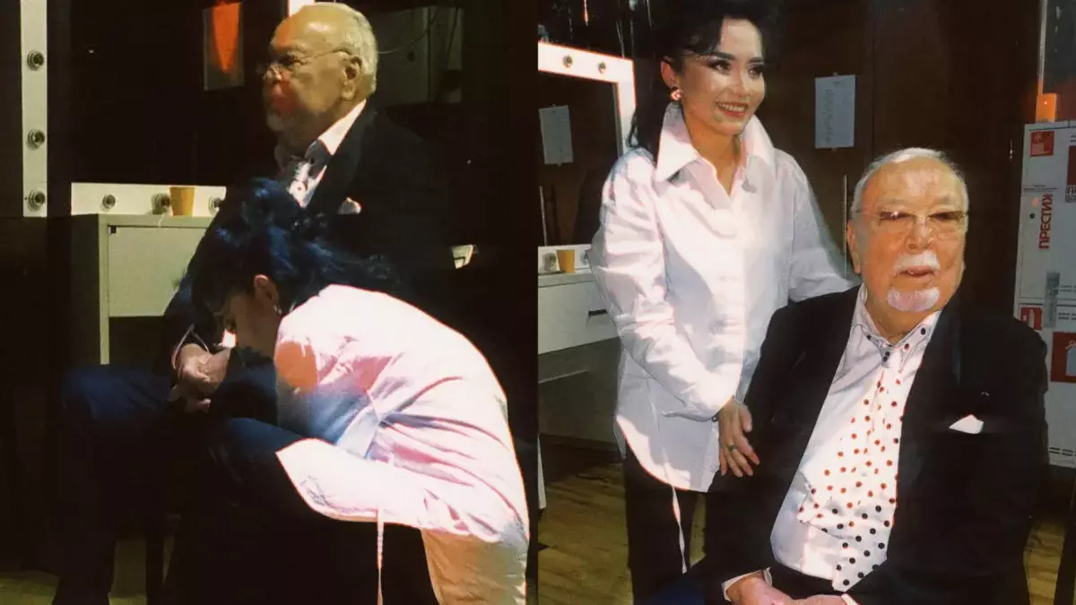 «Махаббатым»: Жас келіншектің Асанәлі Әшімовтің аяғын уқалап отырған сәті тарады (ФОТО)