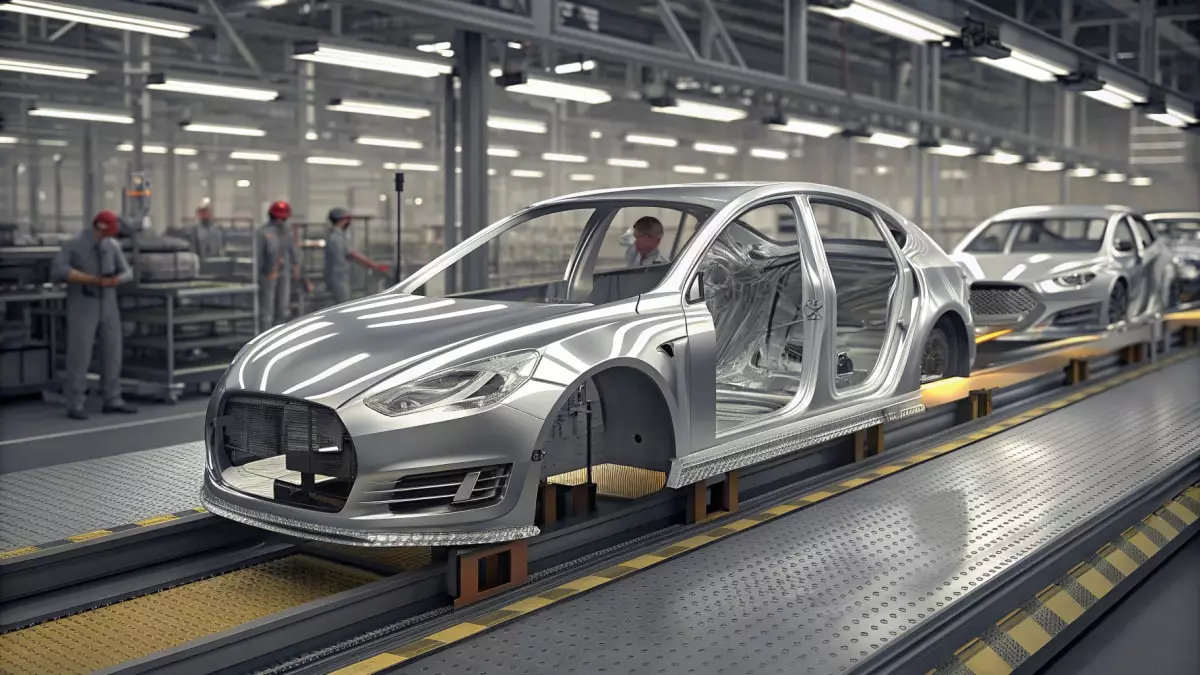 В Китае создали первый в мире цельный алюминиевый каркас для электромобилей