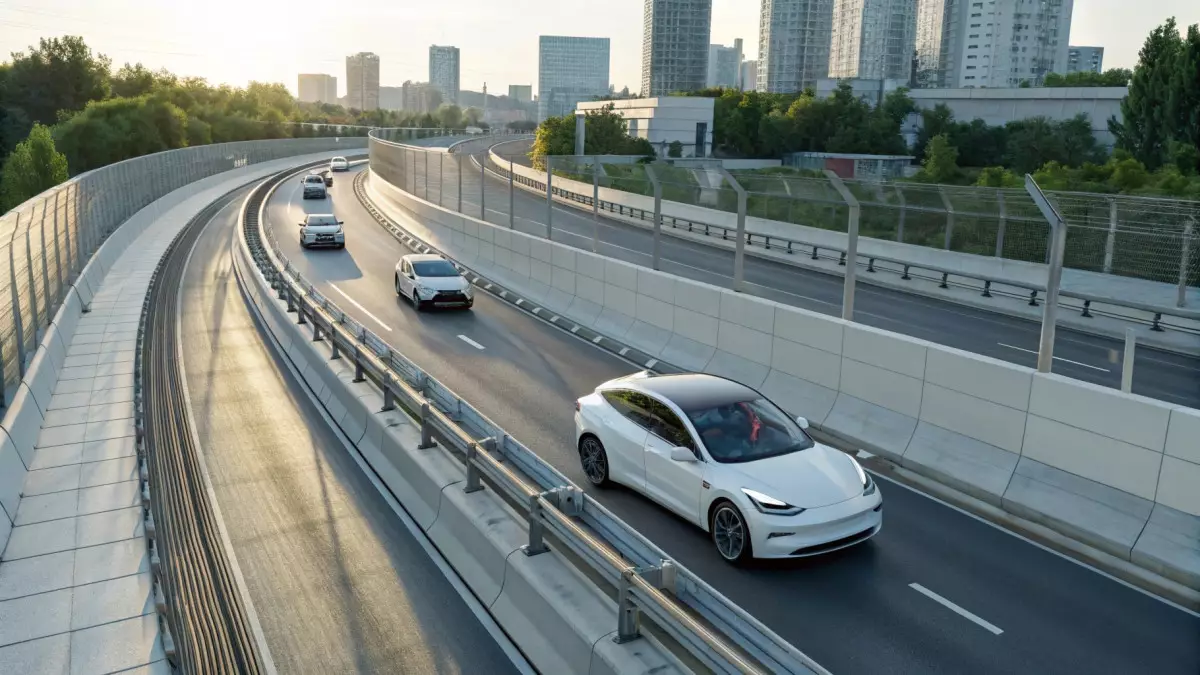 В США создали первую «беспроводную» трассу для подзарядки электромобилей на ходу