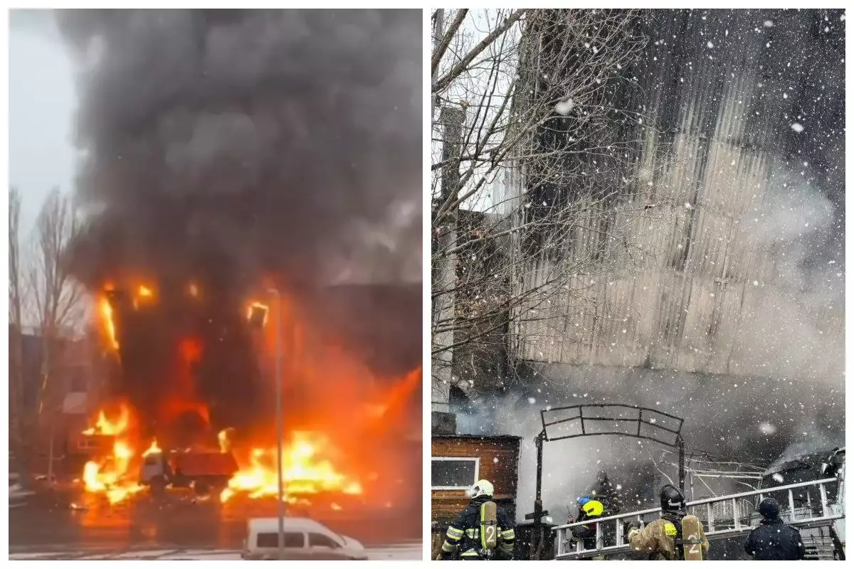 Астанада Cinema City кинотеатры өртке оранды (видео)