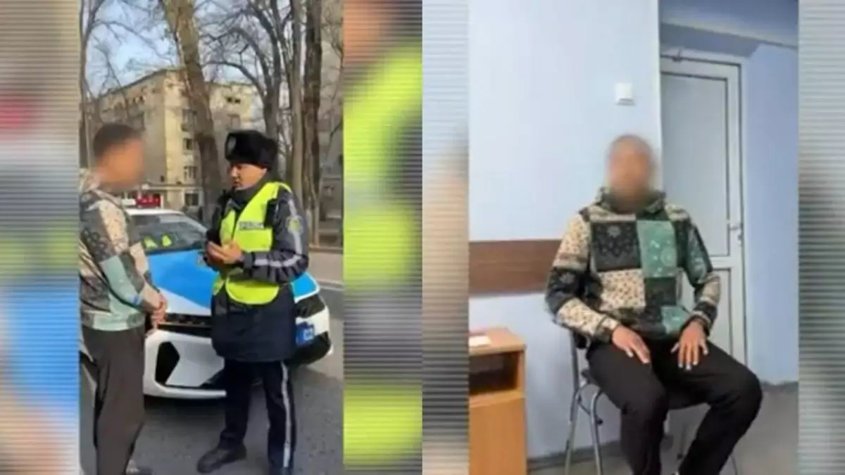 Жол қауіпсіздігіне қатер төндірген есірткіге мас жүргізуші ұсталды