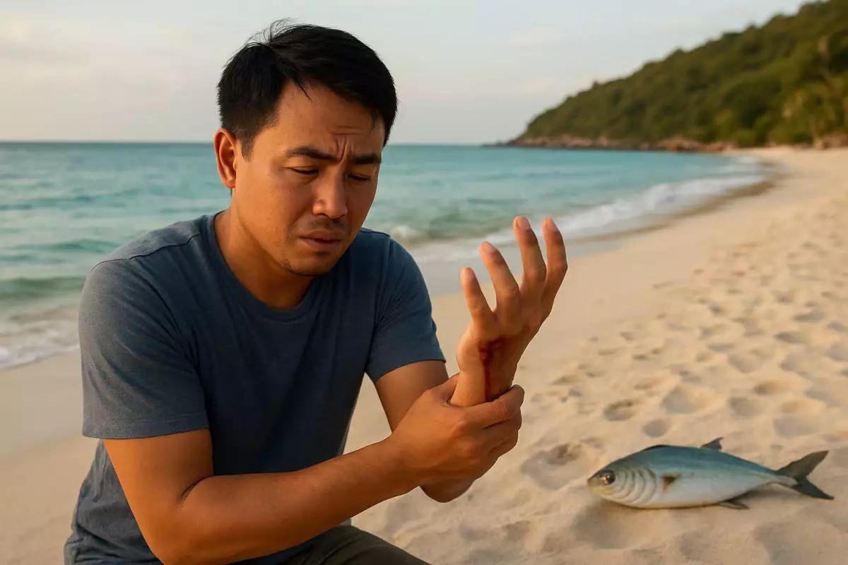 "Өз қалауларына қарай бас тарту себебін ойлап шығарады": Саяхатта балық тістеп алған ер адам сақтандыру көмегінсіз қалған