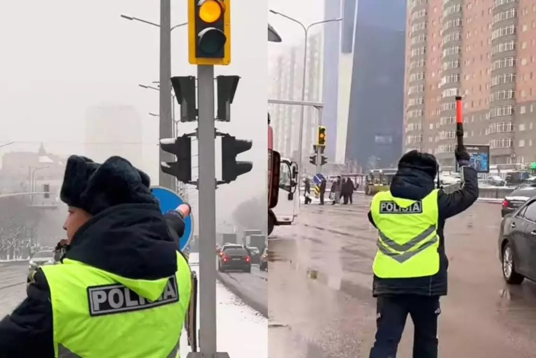 Полиция Астаны перешла на усиленный режим из-за непогоды