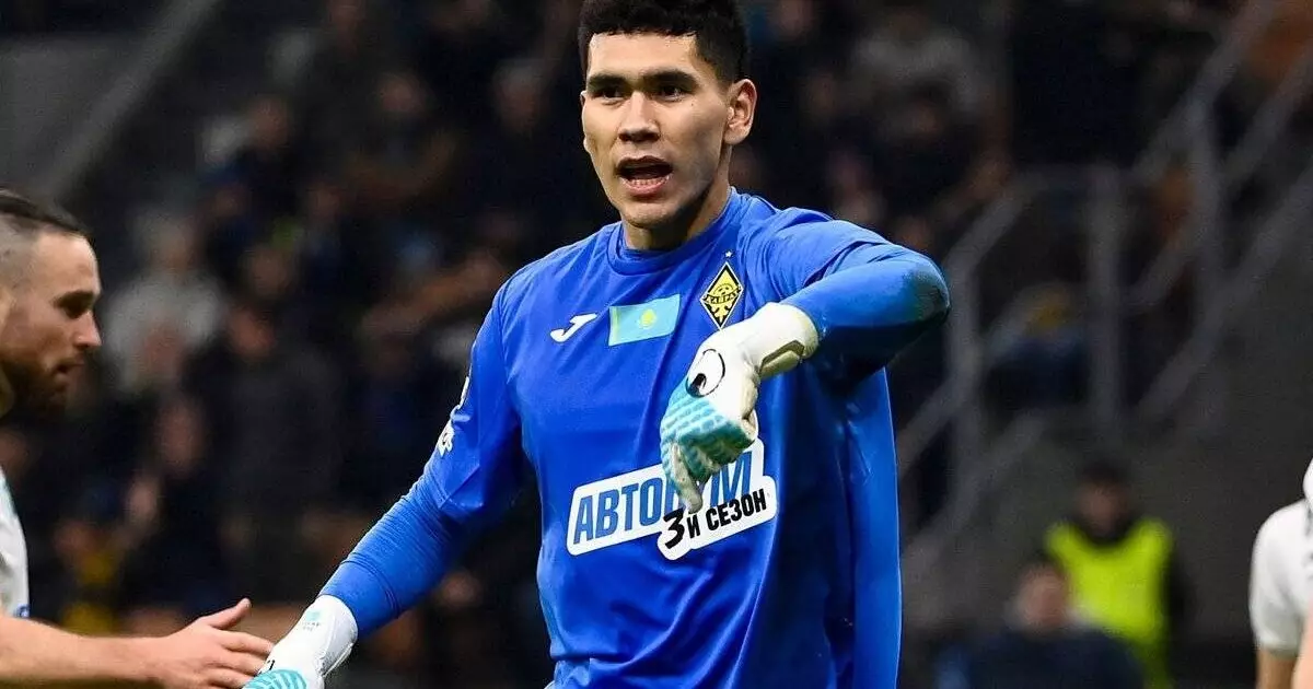  Вратаря `Кайрата` признали лучшим игроком матча Лиги чемпионов 