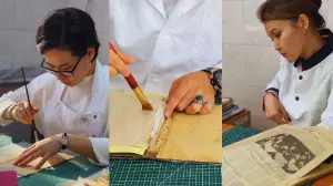 "Кітаптарға да ем керек". Ұлттық кітапханада ескі кітаптарға екінші өмір сыйлайтындар кімдер?