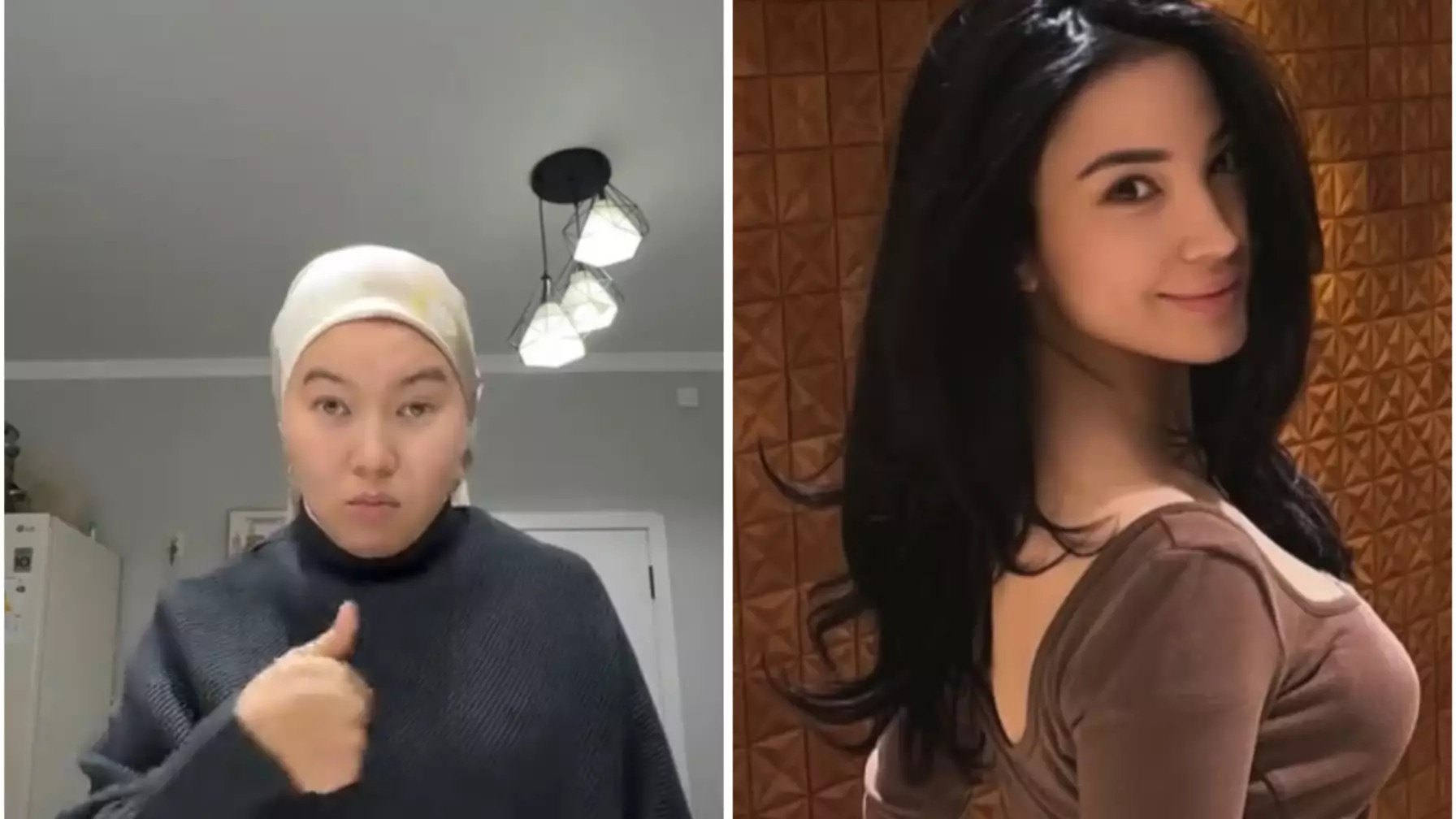 Күйеуін қызғанған орамалдағы  әйел Сабина Мовлаеваға үндеу жасады 