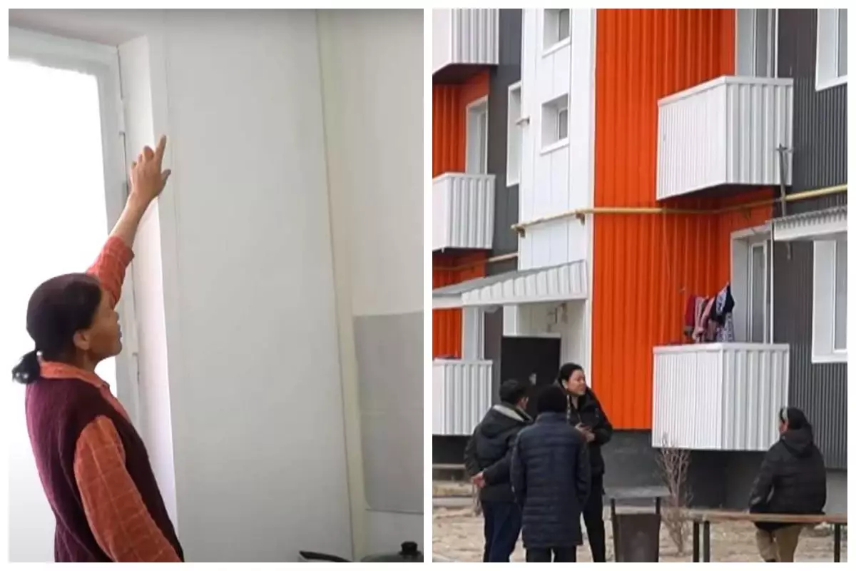 "Сылақ түсіп жатыр, кәріз қосылмаған": Жамбыл облысында тұрғындар жаңа үйдің сапасына шағымданды